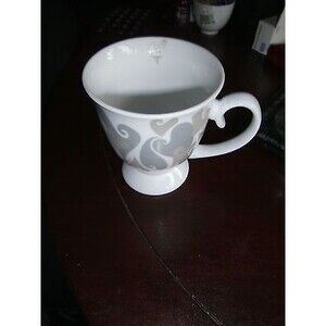 MARY KAY LOVE AIMER Coffee Cup Tea Mug Pedestal White Ceramic Inspirational